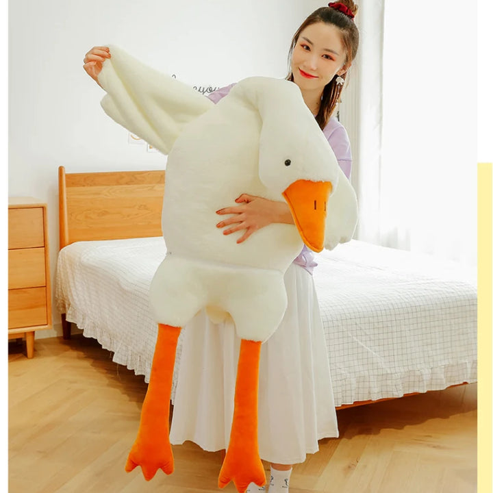 190cm Cute Big White Goose Pillow Decoration Stuffed Toy Big Goose Doll Sleeping In Bed Christmas Gift Girl Plush Stuffed Toys