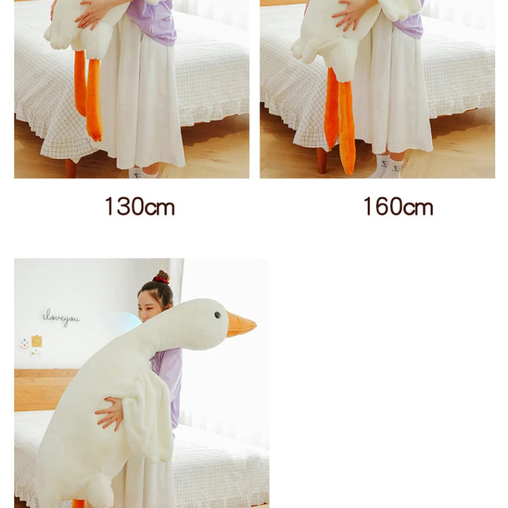 190cm Cute Big White Goose Pillow Decoration Stuffed Toy Big Goose Doll Sleeping In Bed Christmas Gift Girl Plush Stuffed Toys