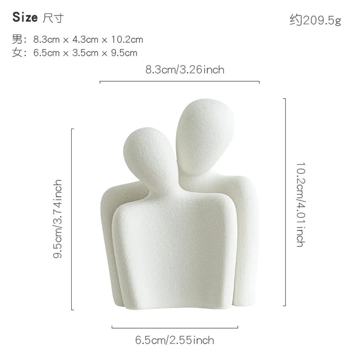 1Pc Romantic Love Embrace Statue Ornament Couple Set Bedroom Interior Decoration Valentine's Day Gift