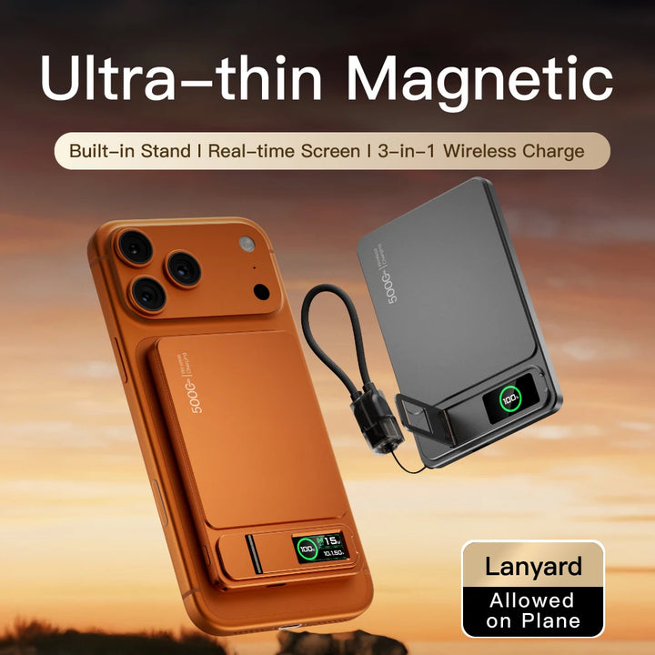 VIVO 10000mAh Magnetic Power Bank PD15W Wireless Fast Charging External Battery for Magsafe Powerbank for iPhone 17/16/15/14 New