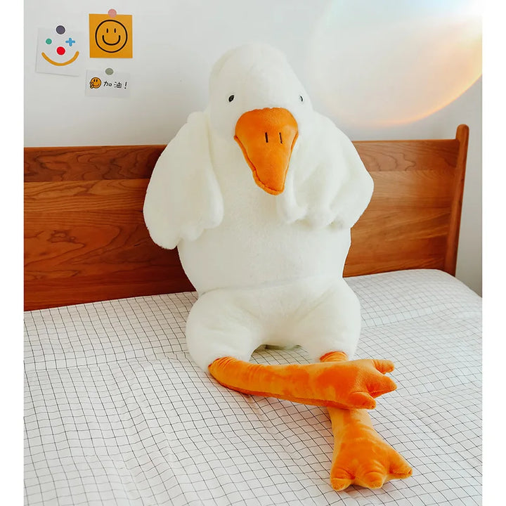 190cm Cute Big White Goose Pillow Decoration Stuffed Toy Big Goose Doll Sleeping In Bed Christmas Gift Girl Plush Stuffed Toys