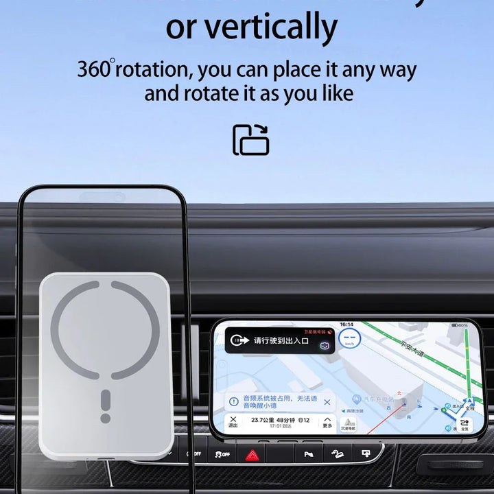 100W Magnetic Wireless Car Charger Air Outlet Phone Holder for iPhone 16 15 14 13 12 Pro Max Fast Wireless Car Charging Station