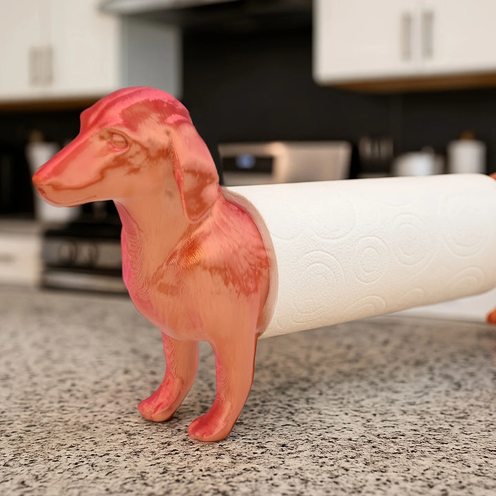Funny Dachshund Toilet Paper Holder Modern Farmhouse Bathroom Decor Easy Install Freestanding Roll Stand with Cute Dog Design