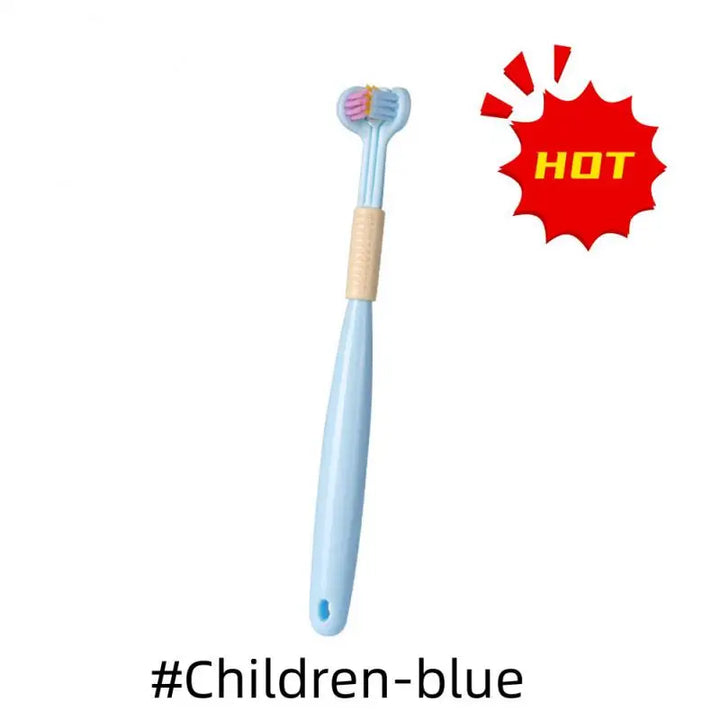 3D Stereo Three-Sided Toothbrush Ultra Fine Soft Hair Adult Kid Toothbrushes