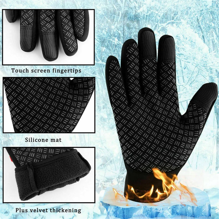 Outdoor Winter Gloves Men Women Touchscreen Warm For Cycling Driving Motorcycle Cold Gloves Windproof Non Slip Gloves S-XL