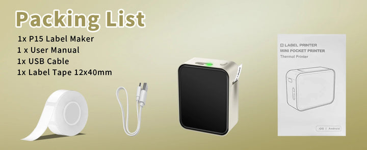 Marklife P15 Bluetooth Label Printer & Label Refills