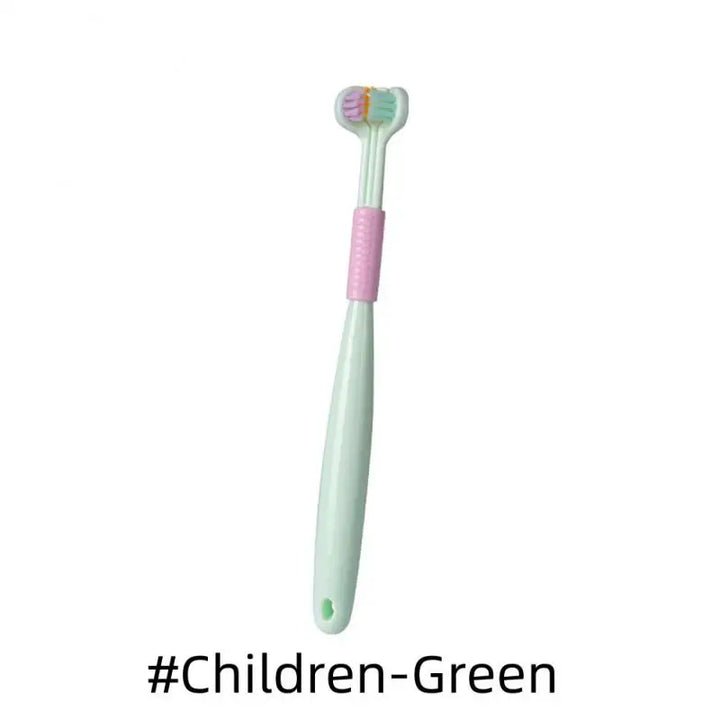3D Stereo Three-Sided Toothbrush Ultra Fine Soft Hair Adult Kid Toothbrushes