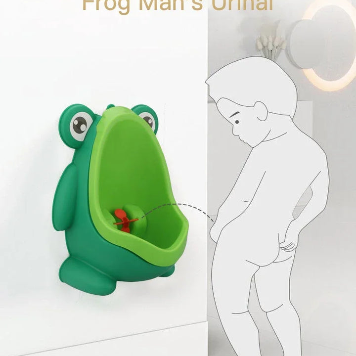 Cute Frog Potty Training Urinal Boy With Fun Aiming Target, Toilet Urinal Trainer, Children Stand Vertical Pee Infant Toddler