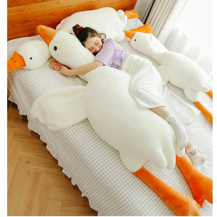 190cm Cute Big White Goose Pillow Decoration Stuffed Toy Big Goose Doll Sleeping In Bed Christmas Gift Girl Plush Stuffed Toys