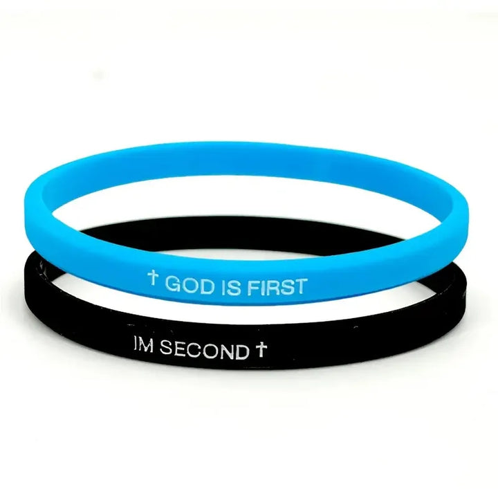 2pcs Mens Black White Silicone Bracelets With For Cross Symbol Durable Minimalist Wristbands Spiritual  Accessories For Men Gift