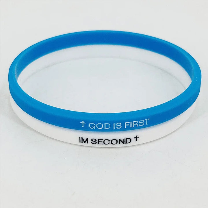 2pcs Mens Black White Silicone Bracelets With For Cross Symbol Durable Minimalist Wristbands Spiritual  Accessories For Men Gift