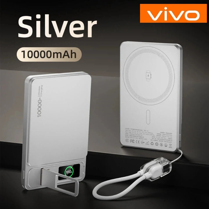 VIVO 10000mAh Magnetic Power Bank PD15W Wireless Fast Charging External Battery for Magsafe Powerbank for iPhone 17/16/15/14 New