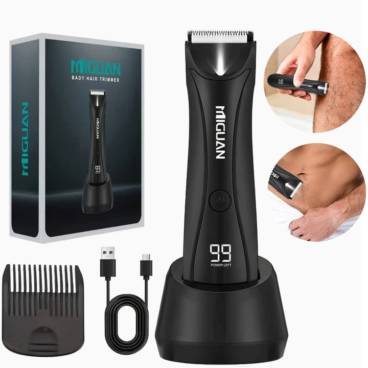 Men's Body Trimmer Groomers Electric,Hair Clipper Hair Shavers Digital Display with Docking Station Rechargeable Lithium Battery