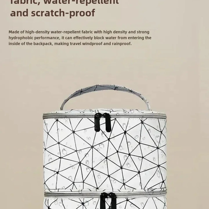 Portable Double-Layer Storage Bag - Nail Polish & Essential Oil Travel Organizer, Multi-Function Cosmetic Case