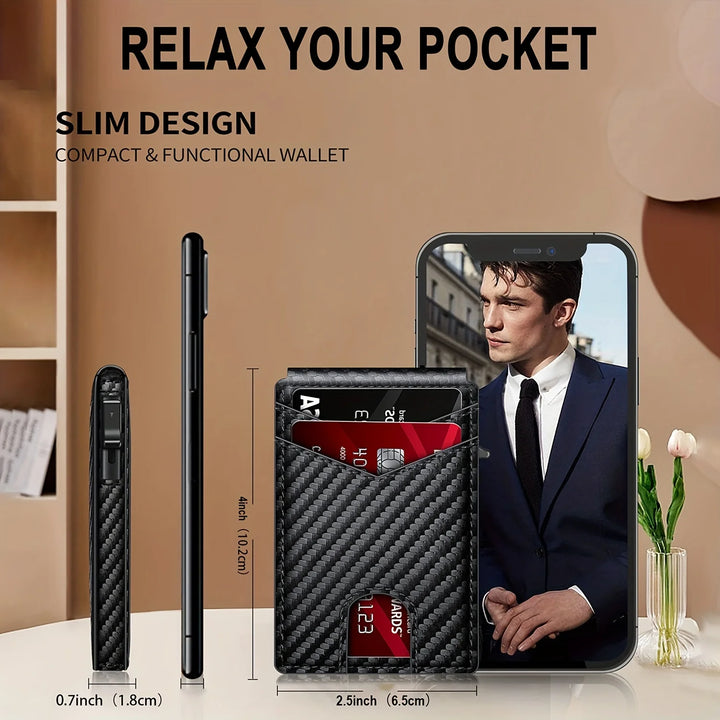 Men’s RFID Pop-Up Wallet – Slim & Secure