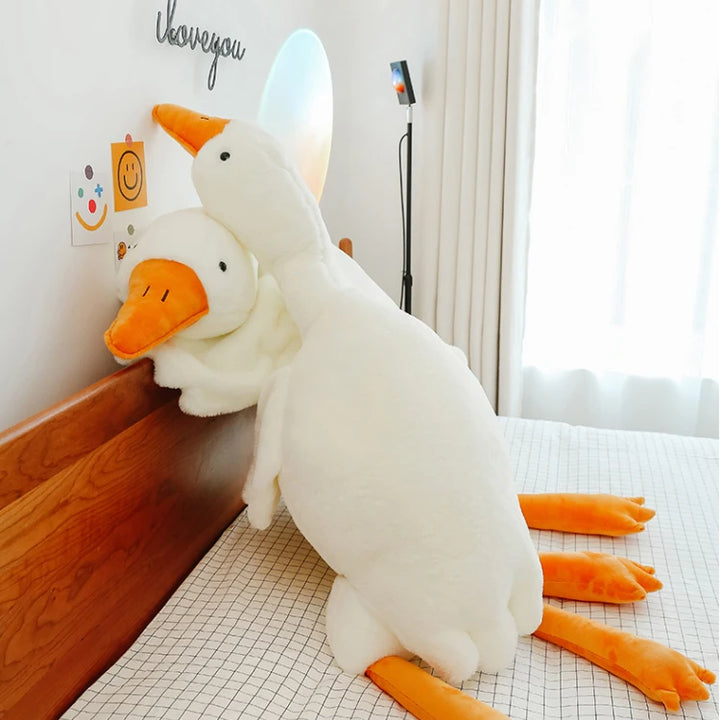 190cm Cute Big White Goose Pillow Decoration Stuffed Toy Big Goose Doll Sleeping In Bed Christmas Gift Girl Plush Stuffed Toys