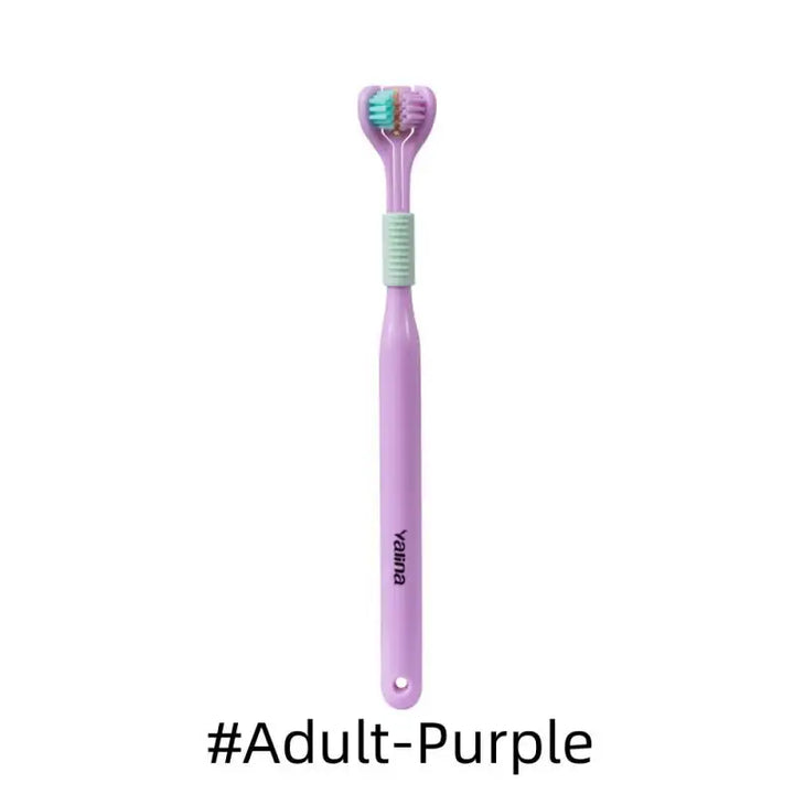 3D Stereo Three-Sided Toothbrush Ultra Fine Soft Hair Adult Kid Toothbrushes