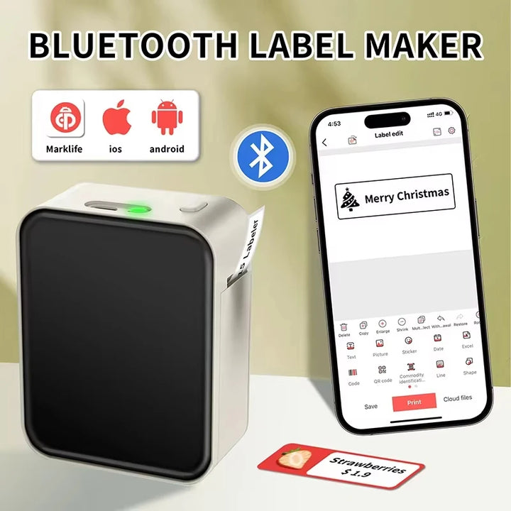 Marklife P15 Bluetooth Label Printer & Label Refills