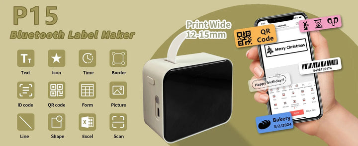 Marklife P15 Bluetooth Label Printer & Label Refills