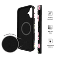 VELVET CAVIAR iPhone 16 MagSafe Case - Pink Rose Floral: Bump-Resistant Plastic