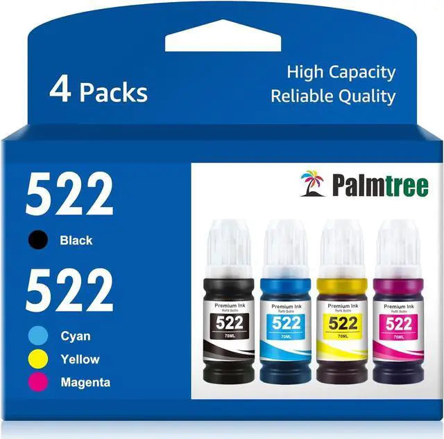 Epson EcoTank 522 Ink Bottles - Cyan/Magenta/Yellow