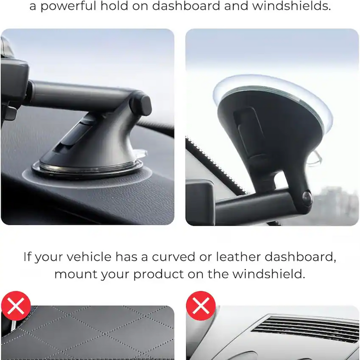 IOttie Easy One Touch 6 Dash & Windshield Mount - Black: Adjustable Mobile Phone Holder