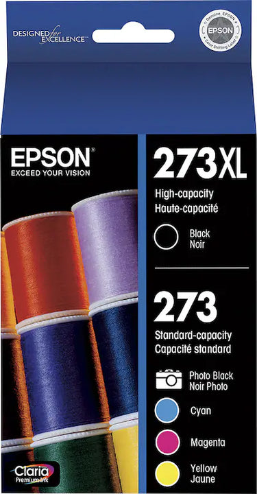 Epson 273 Ink Cartridges 4-Pack - Photo Black/Cyan/Magenta/Yellow