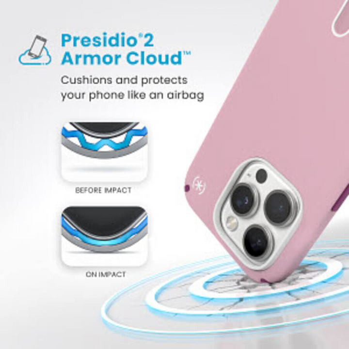 Presidio2 Pro MagSafe with ClickLock Apple iPhone 16 Pro Max Case - Wednesday Pink/Boysenberry Purple