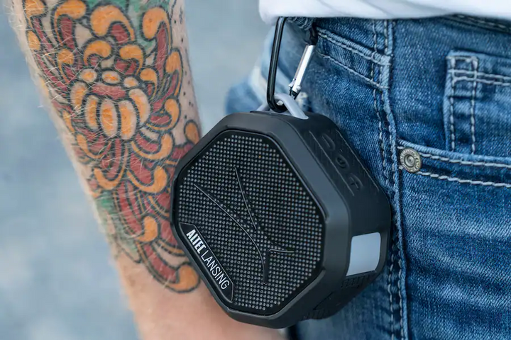 Altec Lansing - Bluetooth HydraTrek 2.0 EverythingProof Portable Speaker - Periwinkle/White