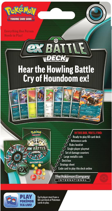 ex Battle Deck — Houndoom ex - Back of retail box
