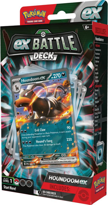 ex Battle Deck — Houndoom ex - Front and side of retail box