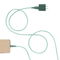 2-Port Wall Charger 15W USB-C & 5W USB-a (with 6' Lightning to USB-a Cable) - Heyday™ Evergreen