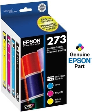 Epson 273 Ink Cartridges 4-Pack - Photo Black/Cyan/Magenta/Yellow