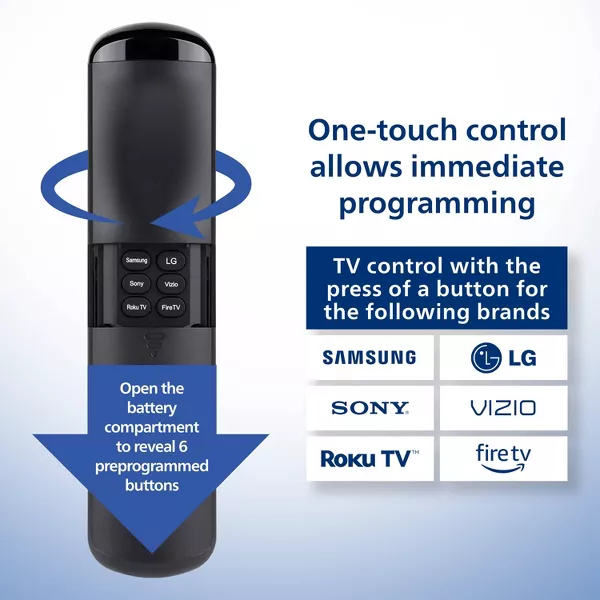 Philips One-Touch Programming Streaming Replacement Remote: Infrared TV Accessory