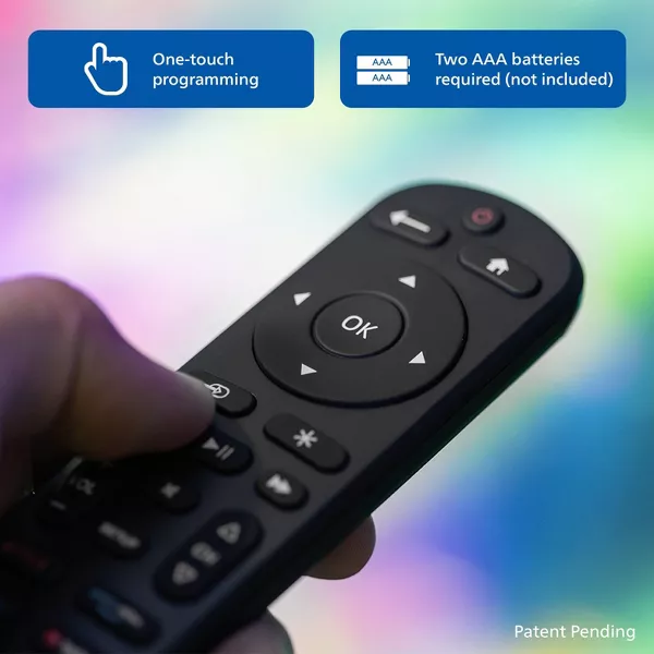 Philips One-Touch Programming Streaming Replacement Remote: Infrared TV Accessory
