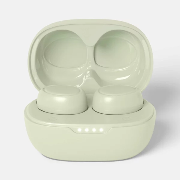 True Wireless Earbuds Active Noise Cancelling - Heyday™ Translucent Matcha: in-Ear Speaker, Silicone Cushions, 6 Hour Battery, Water-Resistant
