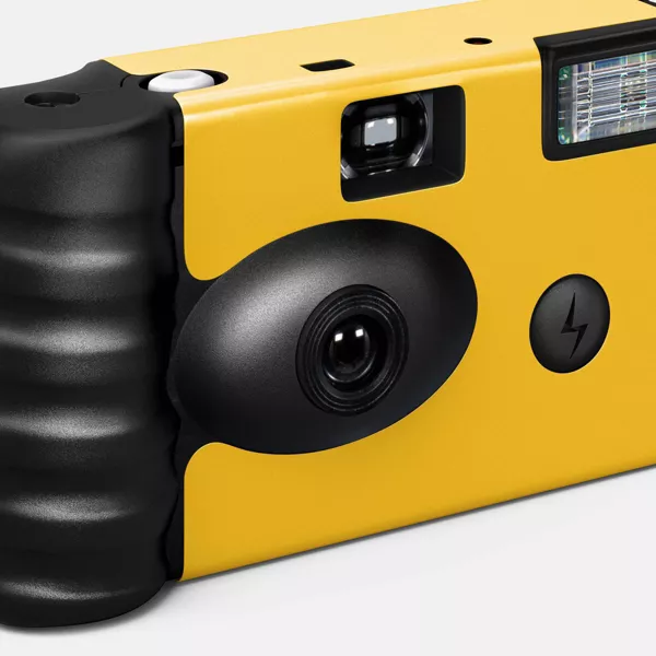 Game Day Disposable Camera - Heyday™ Yellow Gold: Built-in Flash, Fixed Focus