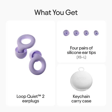 Loop Quiet™ 2 Earplugs for Focus, Travel and Sleep - Violet