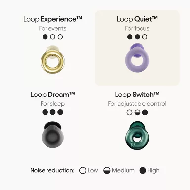Loop Quiet™ 2 Earplugs for Focus, Travel and Sleep - Violet