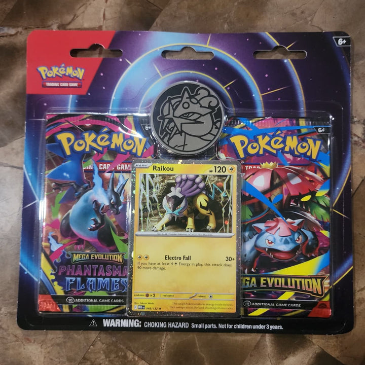 Pokémon TCG — Raikou 2-Pack Blister — Mega Evolution & Phantasmal Flames