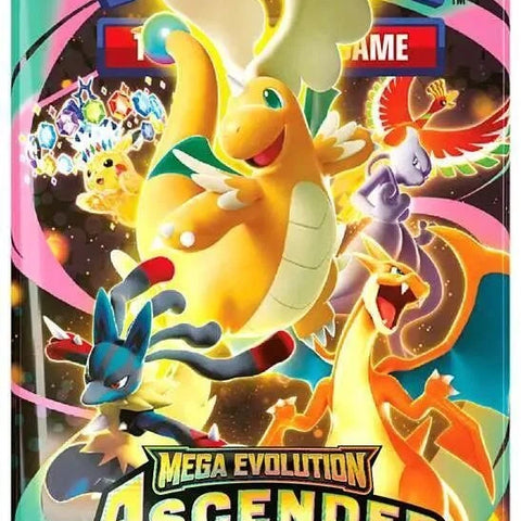 Ascended Heroes English booster pack — artwork reference; one pack per order