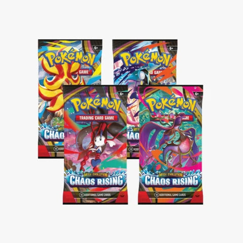Chaos Rising English booster pack — artwork reference; one pack per order