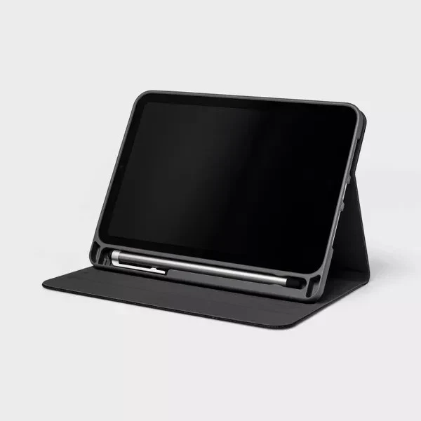 iPad Mini (6th/7th Gen) and Pencil Case - Heyday™ Black Saffiano